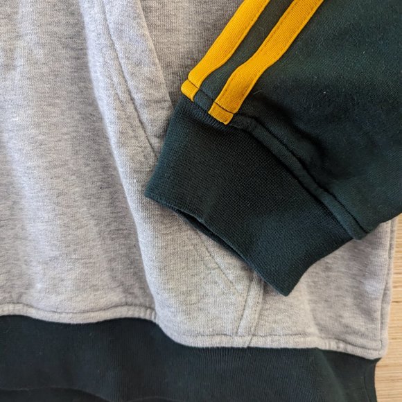 NOAH NYC x Adidas Originals Mens S Gray/Green/Yellow Raglan Hoodie Varsity Style - Picture 5 of 10